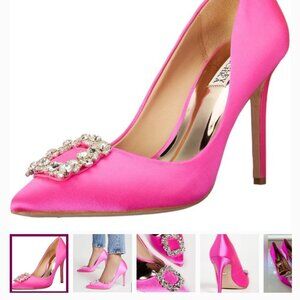 New Badgley Mischka Hot Pink Crystal Pump 9.5 (shoe only)